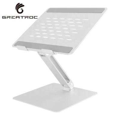 China Height& Wide Angle Roc Drop Ship Soporte Para Laptop Aluminio Adjustable Computer Stand For Foldable Laptop Angle Portable Adjustable Laptop Stand for sale