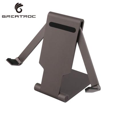 China Roc OEM/ODM Large Adjustable Desktop Phone Holder For 4-10 Inch Tablet 270 Degree Adjustable Aluminum Smartphone Holder for sale