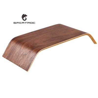 China Office/home large color roc soporte del monitor 2 for choose universal wood storage laptop computer monitor rising stand for sale