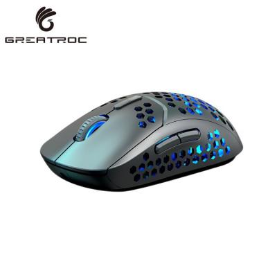 China Grand Roc 2021 New Game Honeycomb Cavity Mouse 2.4Ghz Mute RGB Wireless Rechargeable Silent Laptop Light Gaming Optical Mouse for sale