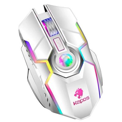 China G80 Gaming 2.4Ghz Computer Rechargeable Desktop Metal Gaming Wireless Charging Optical Mouse for sale