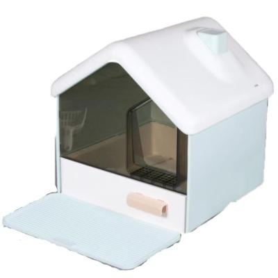 China Large Plastic Luxury Cat Litter Box Automatic Self Cleaning Litter Hooded Smart Toilet For Cats for sale