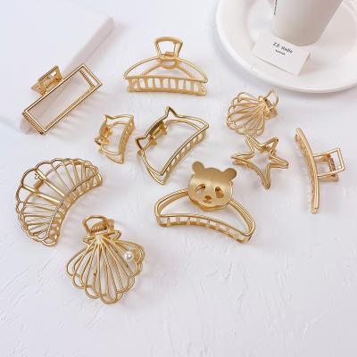 China Popular Shark Bowknot Metal Hair Clips Big Heart Hair Claw Clips For Wholesale Hair Accessories for sale