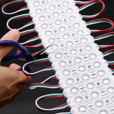 China AlGaInP 12v 3 light sign lens modulo led mini smd led module remote control injection BT 5050 RGB led modules for sale