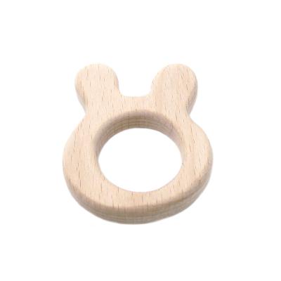 China Wooden Chewable Teether Toys Environmental Toy Protective Teether Organic Wooden Baby Chewable Toys Soft Material for sale