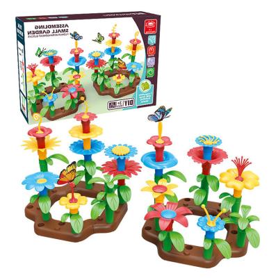 China Improve Child's Ability Manual Flower Garden Building Toys Intelligence Development DIY Assemble Toys 38PCS Flower Garden Toys for sale