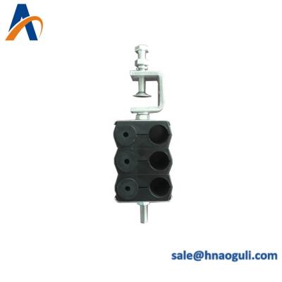 China Cable /fiber/telecommunication triple ways conductor clamp to fix tricable coaxial clamp for ericsson site for sale