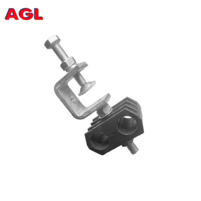 China Cable /fiber/telecommunication triple ways conductor clamp to fix tricable coaxial clamp for ericsson site for sale