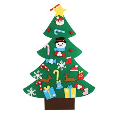 China Wholesale High Quality DIY Christmas Tree Felt Wall Hanging Felt Christmas Tree for sale