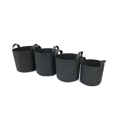 China Roots are easier to grow thickened felt nonwoven 1/2/3/5/7/10 per gallon garden fabric plant mushroom than potato grow bags pots with strap handles for planters for sale