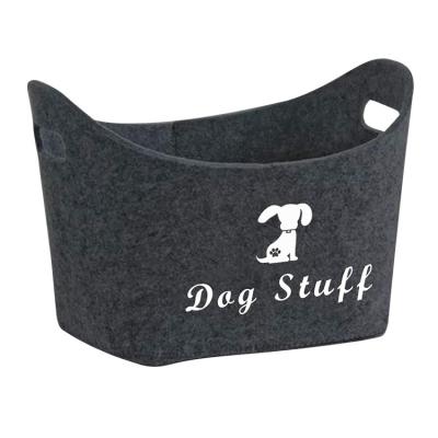 China Simple Design Viable High Quality Foldable Durable Dog Felt Pet Supplies Storage Box Pet Food Storage Containers Pet Toys Storage Box for sale