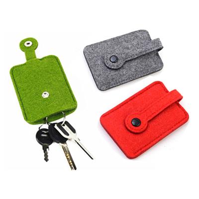 China Fashion Wholesale Multi Color Felt Key Wallet Key Chain Wallet Durable Portable Car Key Wallet for sale