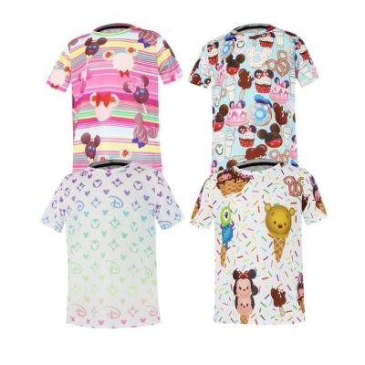 China New Breathable Solid Color Kids Tops Kids Short Sleeve Boy Custom Girls' T-shirt Kids T-Shirts for sale