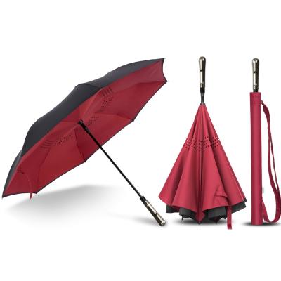 China Contemporary Car Upside Upright Upside Down Umbrella Automatic Open Close Close Free Handle Fashion for sale