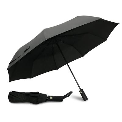 China New Fashionable Cute Modern Umbrella Automatic Windproof Personal Trend 3 Times Minimalist Umbrellas For Rain for sale