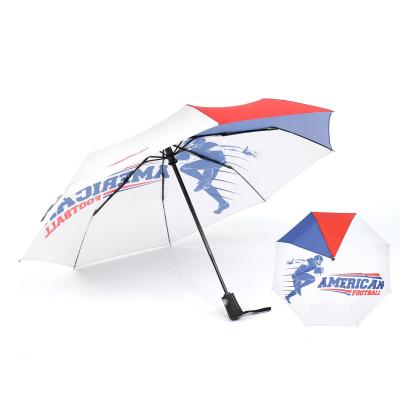 China Minimalist Unique Customize Automatic 3 Fold Lightweight Umbrella With Windproof For Rain for sale