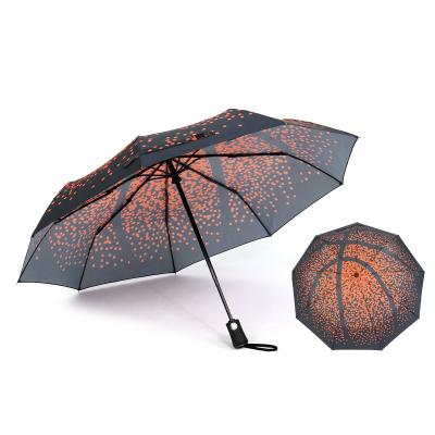 China Minimalist New Invention Premium Windproof 3 Fold Automatic Umbrella With Digital Printing For All Season for sale