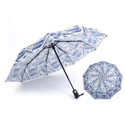 China Hot Selling Minimalist Umbrella Flowers Automatic Folding Small Umbrellas Custom Made Umbrellas With Canopy Print For Backpack for sale