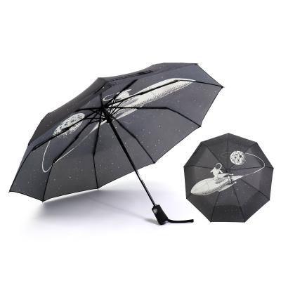 China New Hot Sale 3 Open Umbrella Minimalist And Close Automatic Windproof Folds With One Button for sale