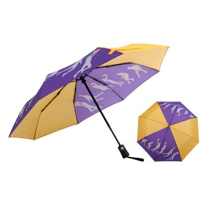 China Minimalist Automatic Fast Delivery 3 Promotion Basketball Stars Logo Rain Times Umbrella for sale