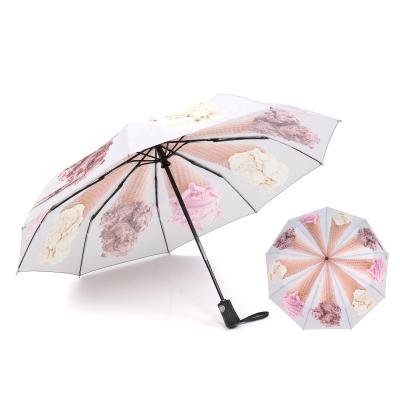 China New Minimalist Hot Special RTS Travel Fashion In 3 Running Windproof Automatic Umbrella Folds for sale