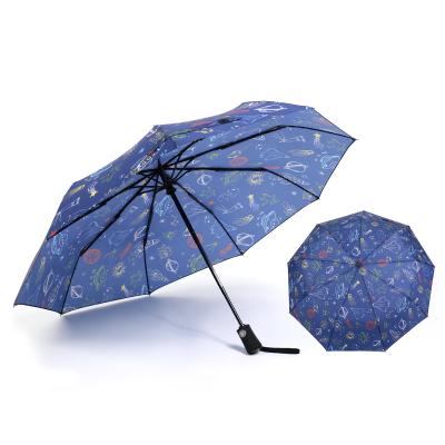 China Outdoor Wholesale Low Price Three Discount Parasol Fashion Transitional Hot Sale Ladies Umbrella Printed Umbrella for sale