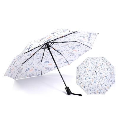 China Small capsule car shabby chic travel sunscreen portable strong printing strong windproof folding umbrella sunshade umbrella for sale