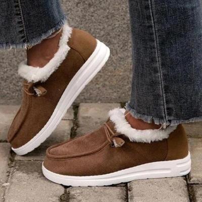 China Trend 2021 fashion autumn and winter style new plus velvet thickening cotton flat-bottomed warm casual shoes snow boots for sale