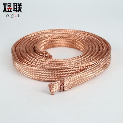 China Diameter 0.15mm Underground Flexible Copper Braids Flat Braided Tape for sale