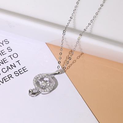 China CLASSIC Female Peace Music Symbol Special Necklace With Platinum Diamond Precious Jewelry Gift for sale