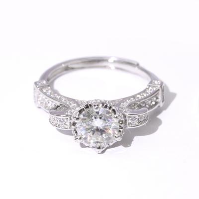 China Fashion Jewelry 2020 New Arrival FFT 925 Sterling Silver Wedding Mossianite Rings for sale