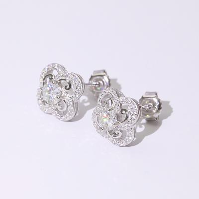 China FFT popular trend personalized circle moissanite solitaire solitaire earrings s925 for sale