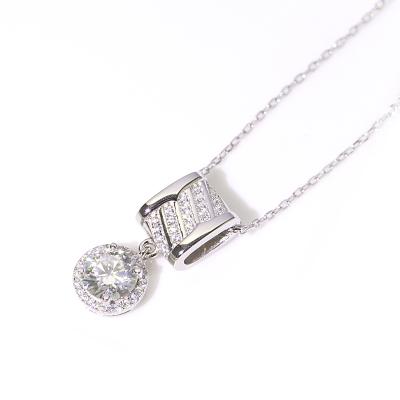 China Wholesale Fashion Moissanite Cool Small Pendant Necklace Stand Girl Charm Sterling Silver Pendant for sale