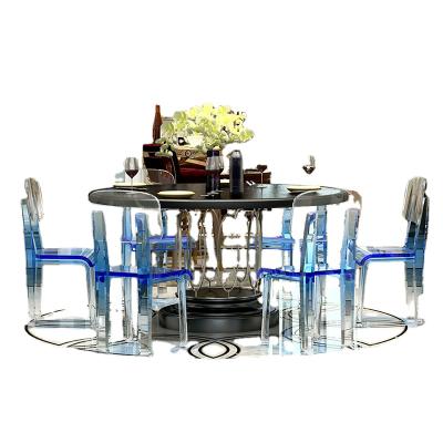 China Modern Transparent Acrylic Lounge Dining Wingback Armchair Chair For Home Decor Furniture for sale