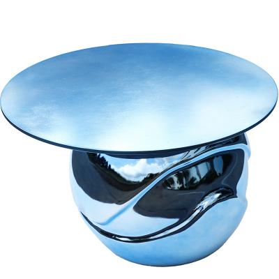 China Wholesale OEM EUROPEAN Fiberglass FRP Coffee Table Art Coffee Table Modern Living Room Furniture Portable Side Table for sale