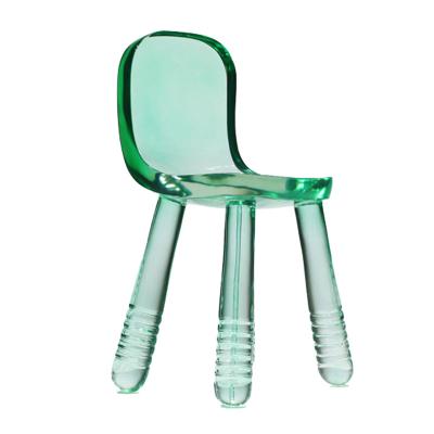 China EUROPEAN Hot Selling Crystal Luxury Resin Armless Transparent Clear Plastic Chair for Kids and Adults for sale