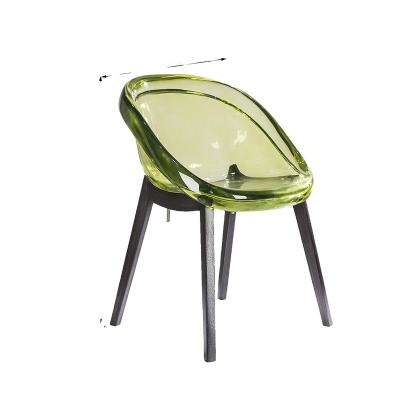 China Modern EUROPEAN Art Design Chair Transparent Dining Plastic Living Room Furniture Chair Cafe Chair for sale