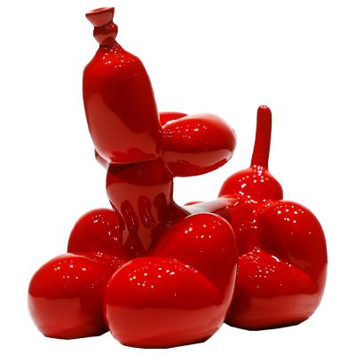 China Abstract Europe Balloon Dog Animal Sculpture For Living Room Bedroom Cabinet Cafe Shop Decoration for sale