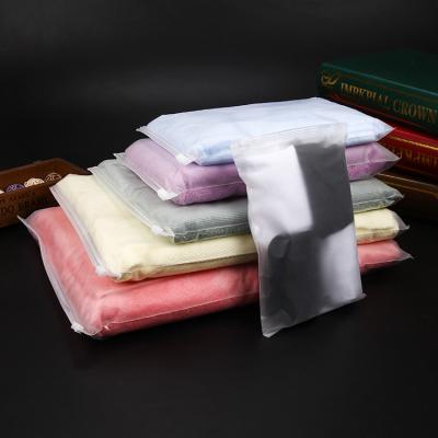 China Eva Frosted /Matte Moisture Proof Custom Plastic Zipper Clothing Bags Garment Biodegradable Zipper Packaging Bags for sale