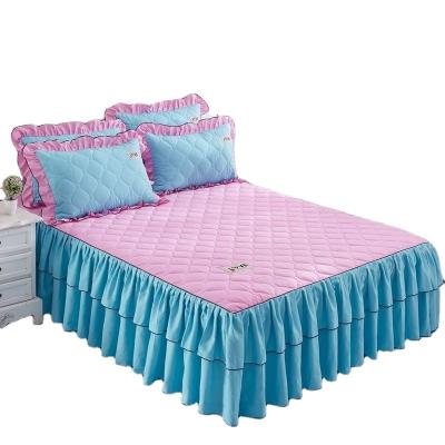 China Bedskirt King Widely Used Shanghai Home Bedding Fashion 100% Polyester Bedskirts Set for sale