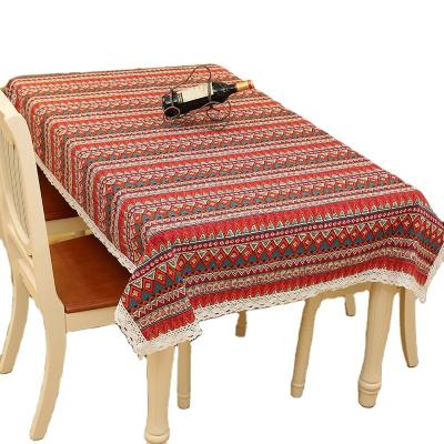 China Factory supply high quality waterproof bedding homes home use rectangle printed microfiber tablecloth for sale