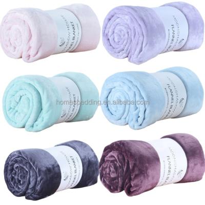 China Simple HOMES BEDDING Shear Flannel Microfiber Polyester Blankets Roll Promotion Packed Cheap Moving Blanket for sale