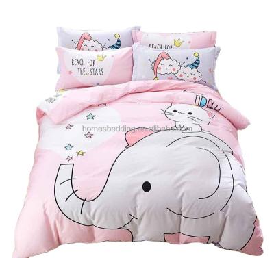 China High Quality Luxury Cute Folded Homes Cotton 3pcs Cartoon Design Bedding Sets For Kids for sale