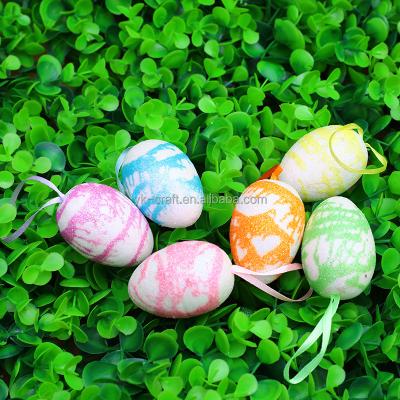 China DIY Christmas Wholesale Easter Eggs Painted Pattern Simulation Egg Festival Decoration Hanging Easter Egg Ornament for sale