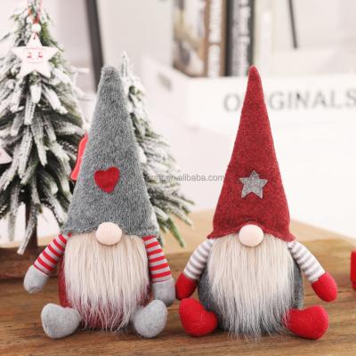 China Non-woven Christmas Gnome Table Decoration Cloth Wool Elf Figurine Dolls Resting Nordic Santa Claus Faceless Gnome for sale