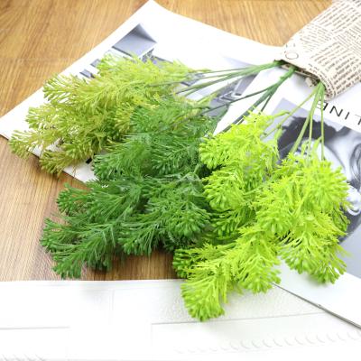 China Real Plants Home Hard Artificial Leaves Pick Simulated Sedum Plants With 3 Color Plastic Greenery Plants For Flower Arrangement for sale