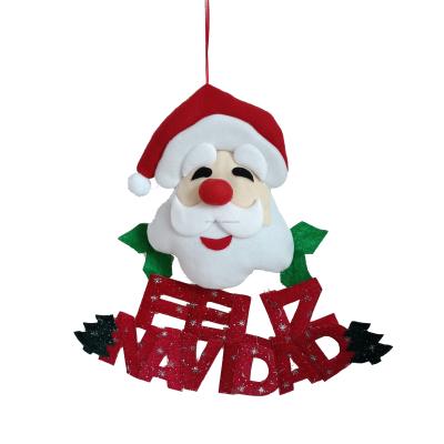 China Santa Doll Letter Banner Decor Window Door Wall Tree Hanging Hanging Decor Cloth Merry Christmas Cloth Carton for sale