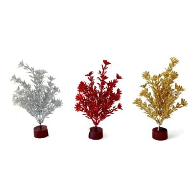 China 2022 New Design Christmas Tree Handmade Floral Artificial Glitter Christmas Decorative Mini Tree Mini Plants With Sequin Table for sale