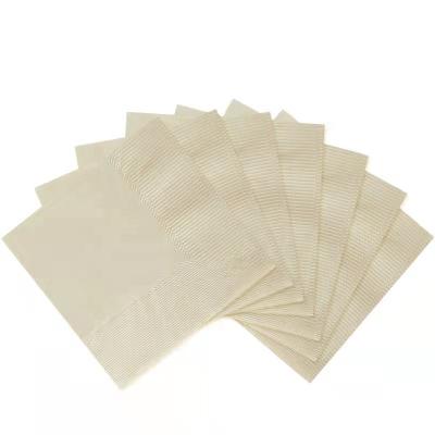 China Fast Food Disposable Disposable Double Layer Color 230x230mm Sanitary Unbleached Natural Square Towels Environmental Protection for sale