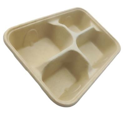 China Disposable Biodegradable Catering Lunch Box 1000ml 4 Compartments Disposable Food Box With Lid for sale